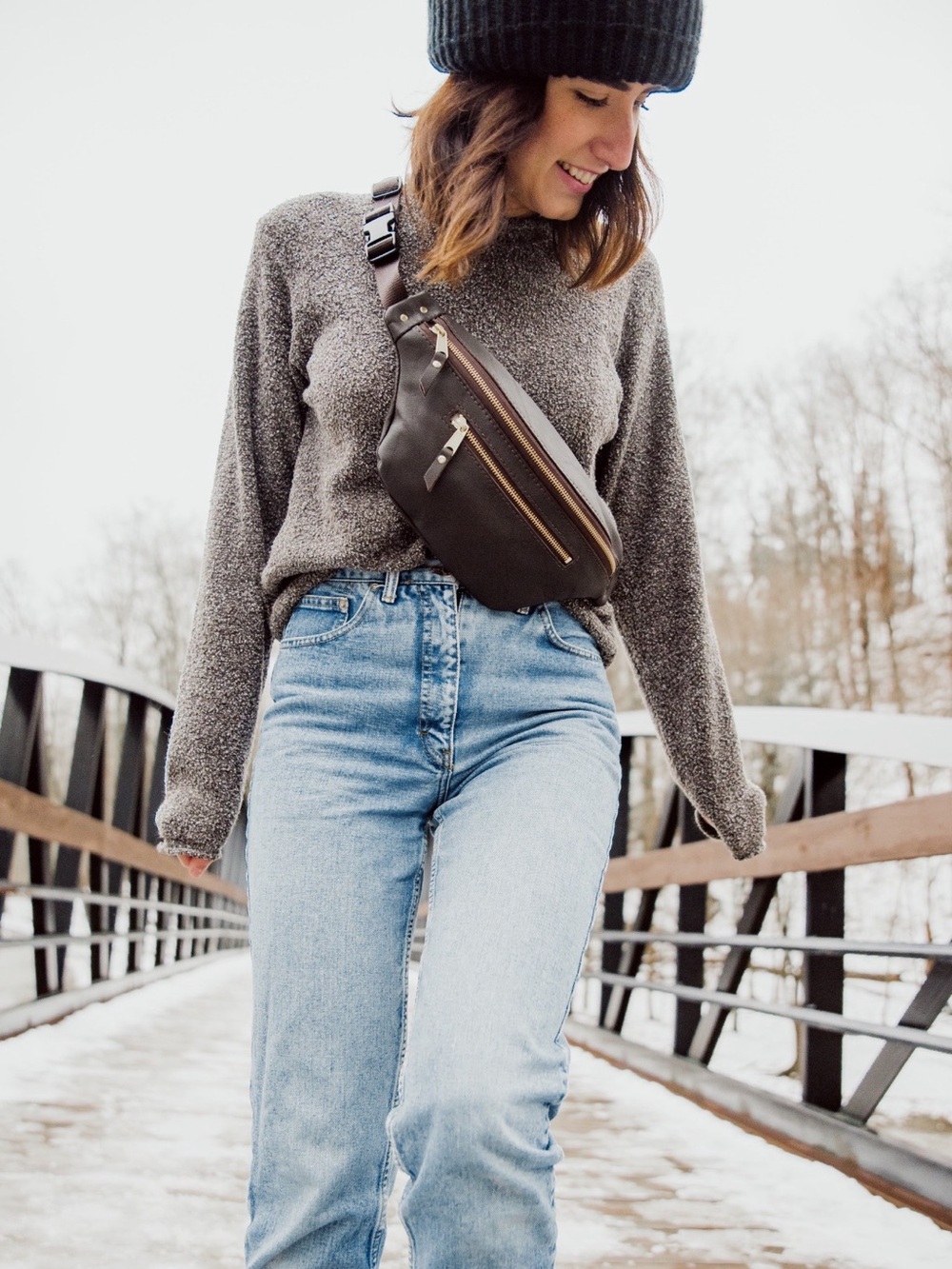 Ellie Jane bespoke leather fanny pack bum bag sling bag